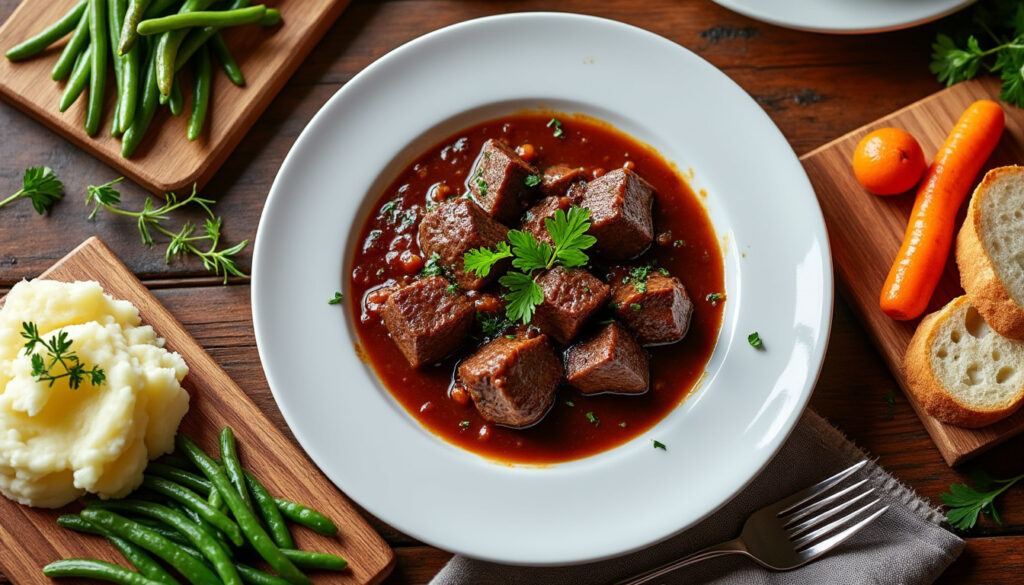 découvrez des idées simples et savoureuses pour accompagner votre boeuf bourguignon et sublimer ce plat traditionnel français avec des garnitures gourmandes.