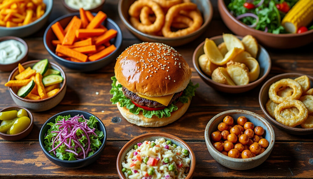 découvrez 10 idées originales d'accompagnements pour burger, pour varier des classiques frites et surprendre vos papilles avec des saveurs inédites et délicieuses.