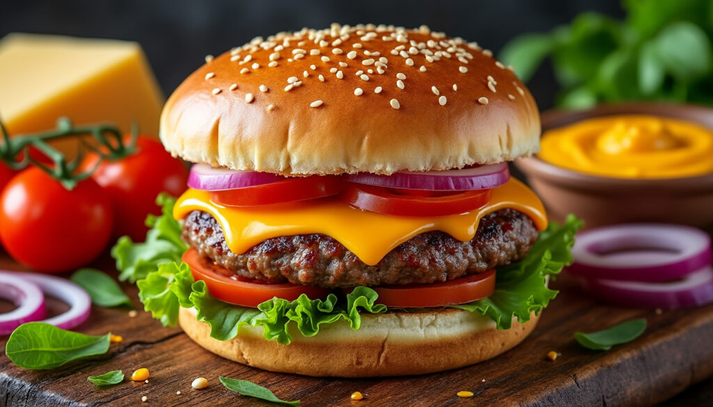 découvrez notre recette facile de pain smash burger maison avec les ingrédients clés pour un burger savoureux et croustillant à la maison.