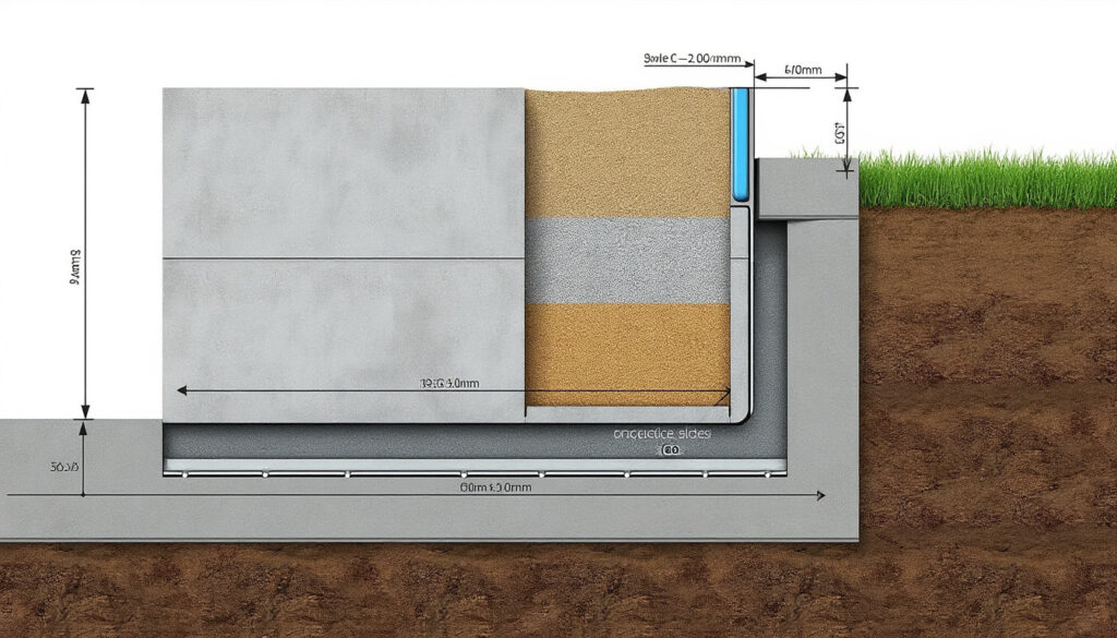 découvrez la profondeur et les dimensions clés pour réaliser une fondation de mur de soutènement de 2 m, adaptée au terrain et aux contraintes de stabilité.