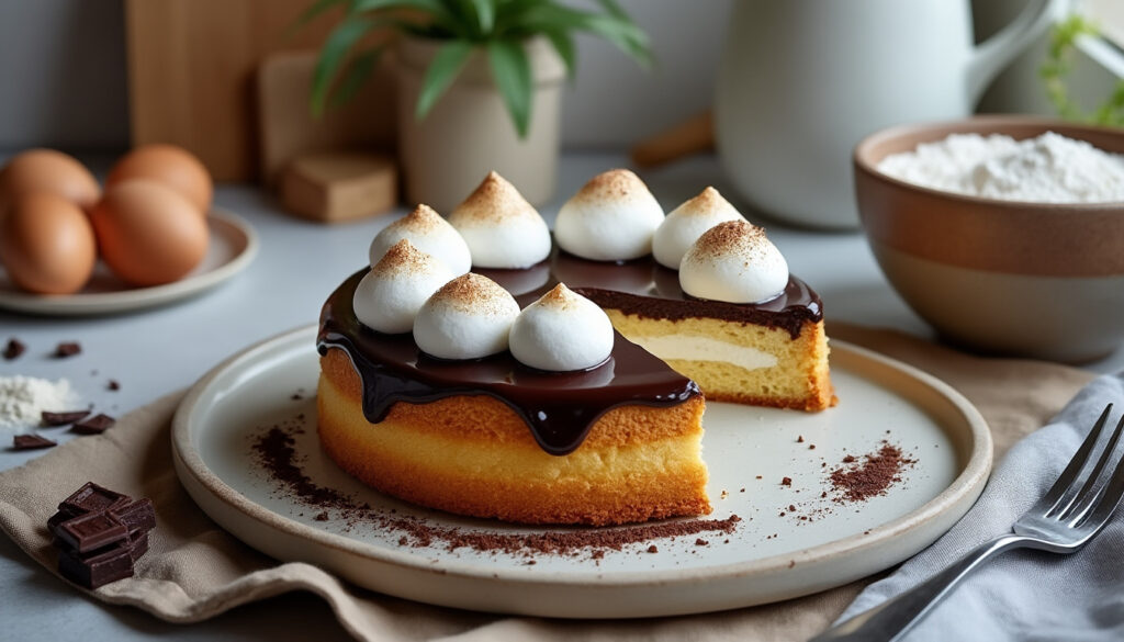 découvrez l’histoire de ce gâteau au chocolat et sa recette facile : une meringue légère, un enrobage gourmand et des étapes simples à suivre.